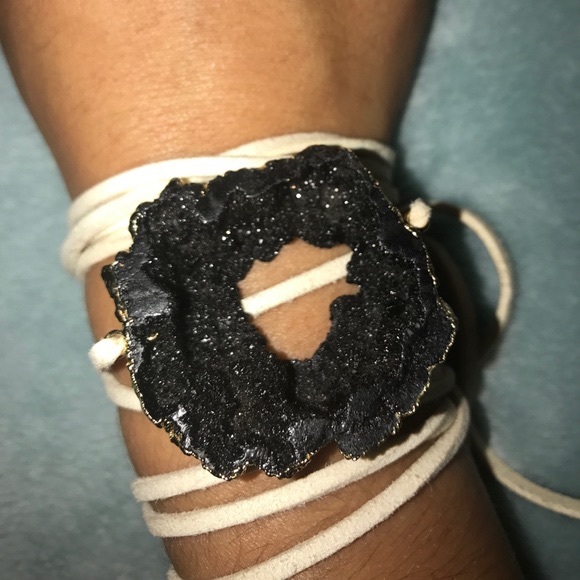 Brooke Taylor Turquoise Druzy Wrap Bracelet - Picture 2 of 3